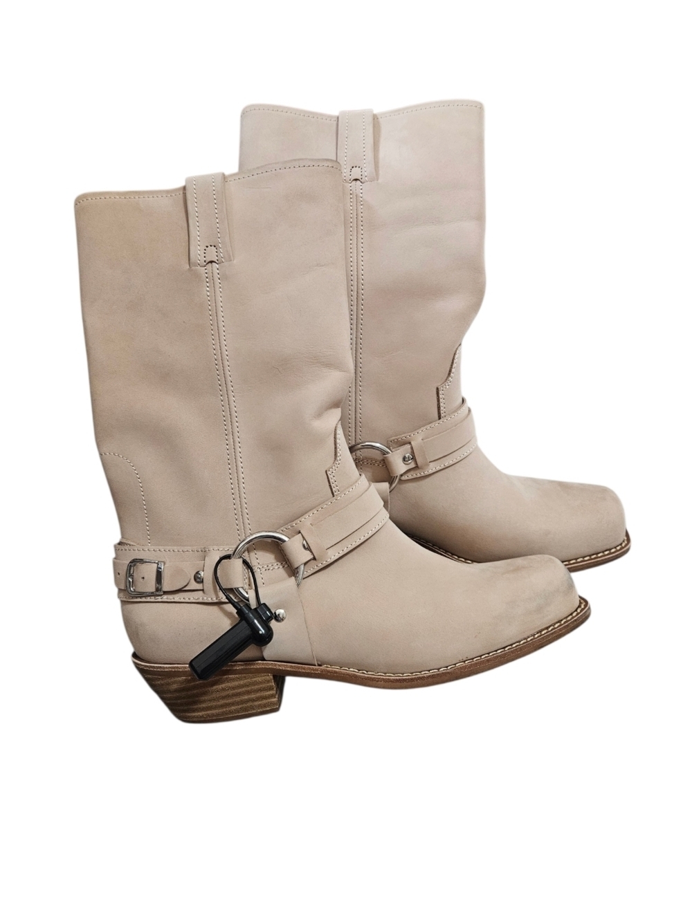 Jeffrey Campbell Waylon Western Ivory Boot - Frye Harness lookalike